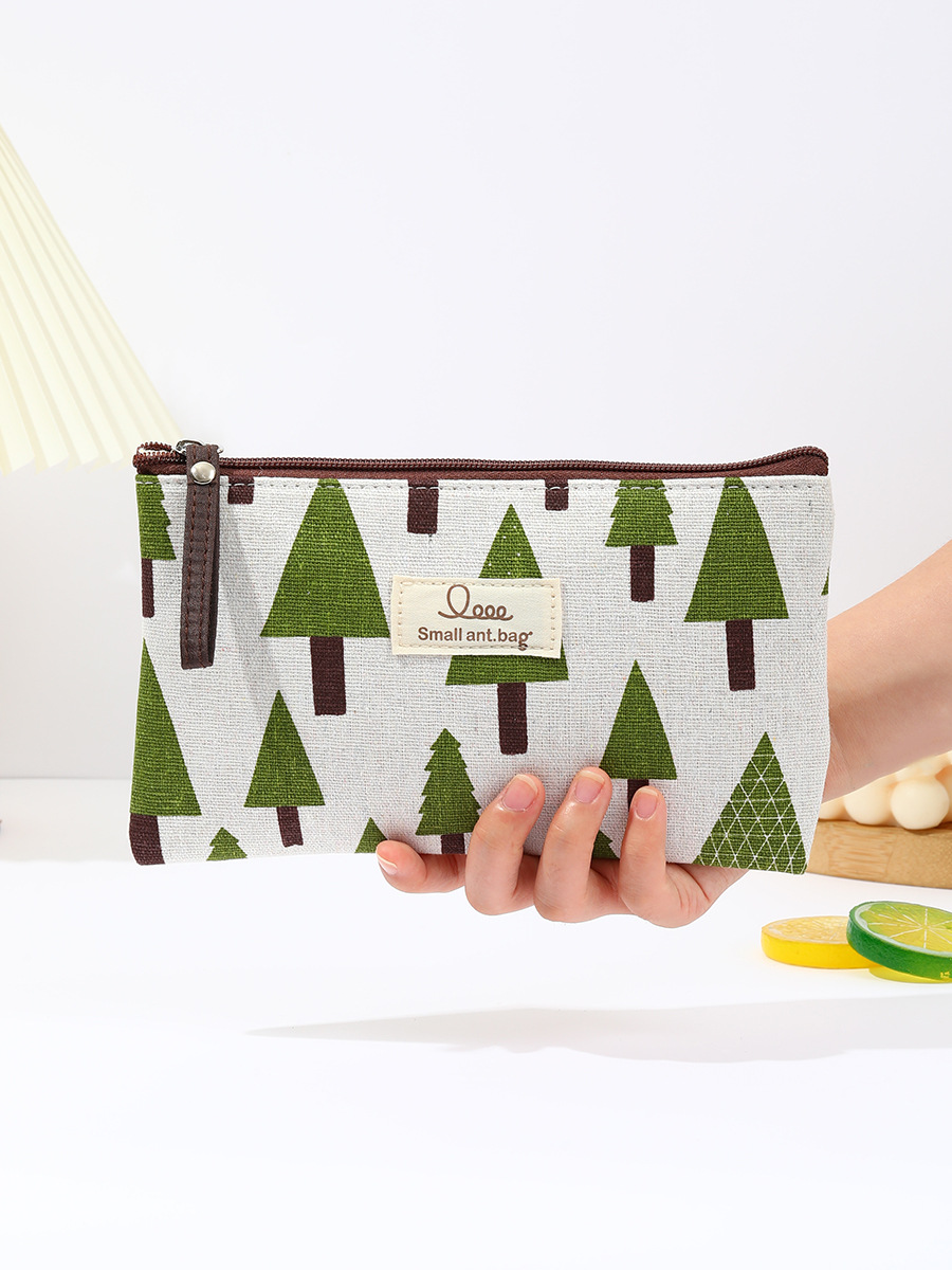 Cross-border large linen makeup bag, multi-functional, hand-held bag, mobile phone coin purse, makeup storage bag, customizable pic 18