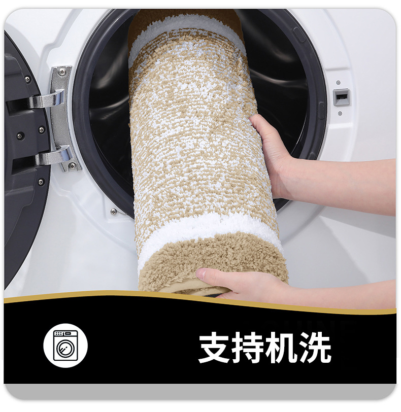 跨境热销回框渐变平绒地垫厕所卫生间吸水速干脚垫家用浴室防滑垫详情11