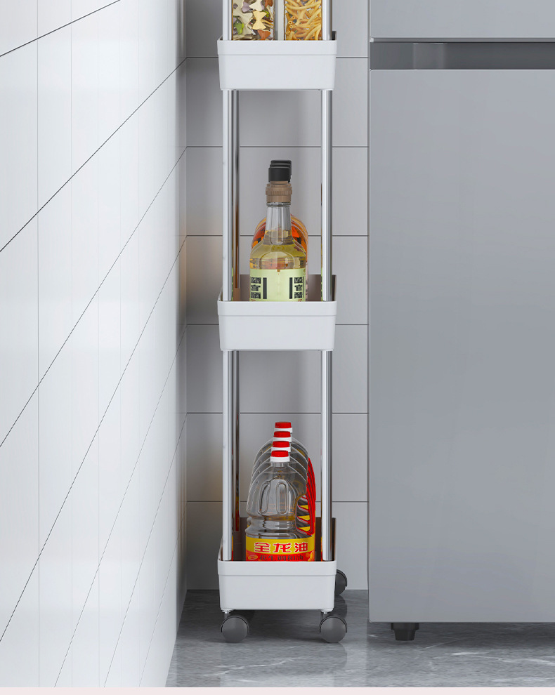 厨房置物架落地推车夹缝收纳架子多层客厅浴整理神器间多层置物架详情5