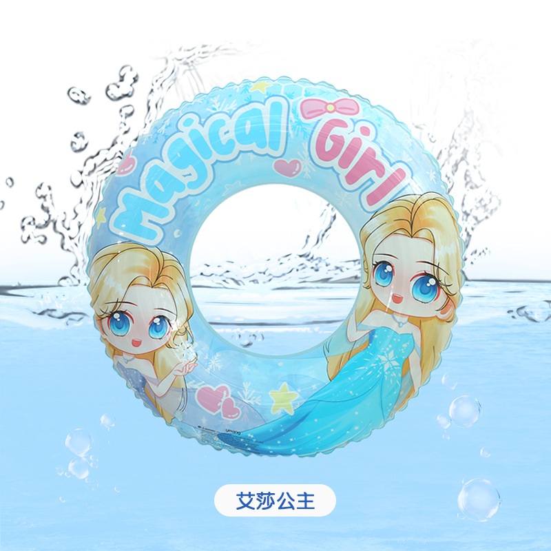 Thickened swimming ring, inflatable life buoy for children, cartoon baby swimming ring, printed little mermaid swimming ring pic 7