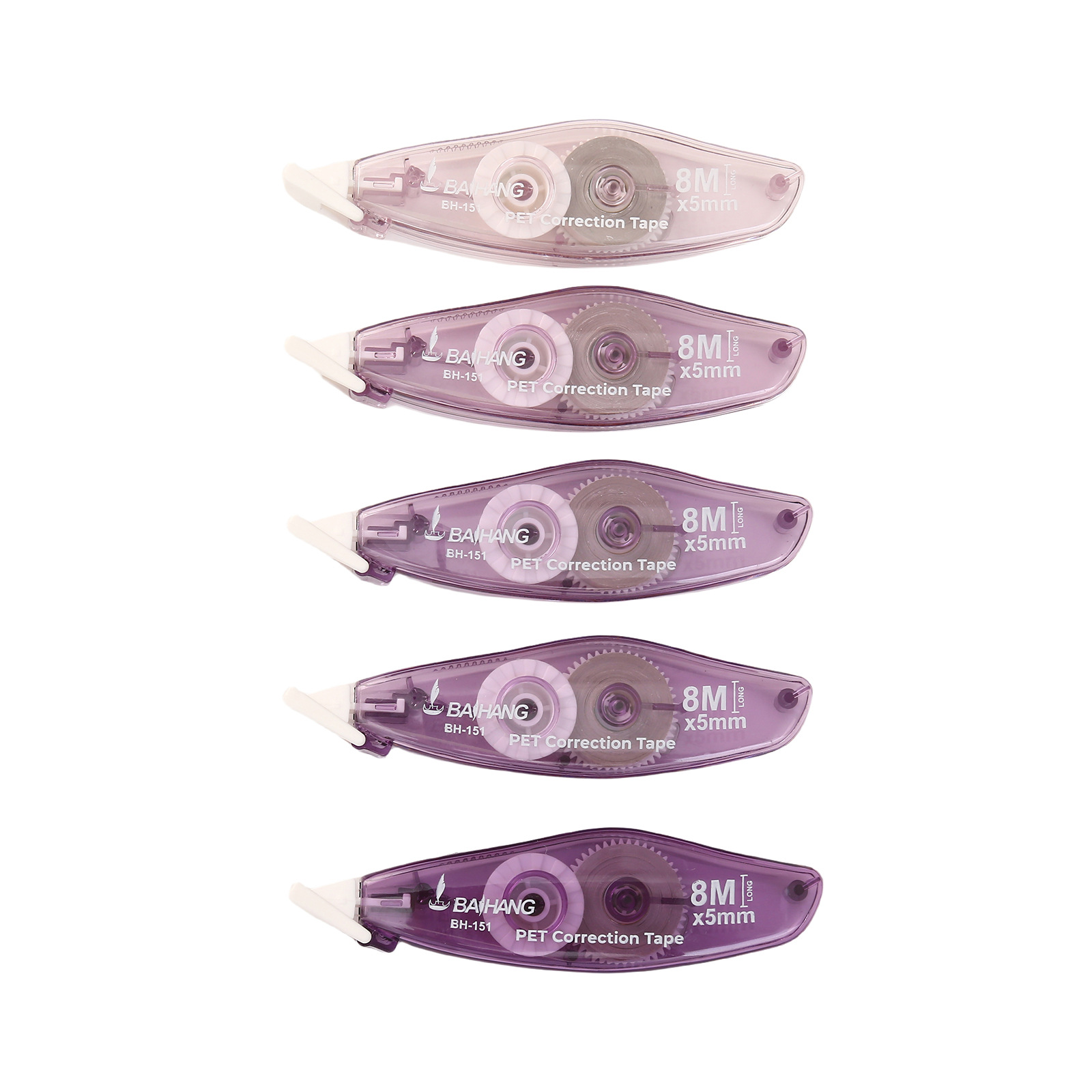 The gradient color large-capacity correction tape does not get stuck and can be continuously used for students. The correction tape set is smooth pic 5