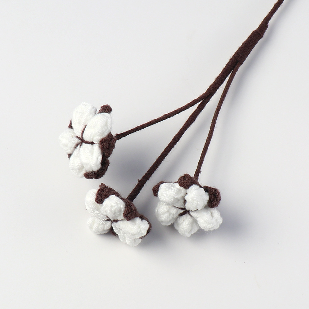 创意毛线花圣诞老人花枝棉花榛子装饰配件批发手工跨境成品圣诞节礼品饰品详情8