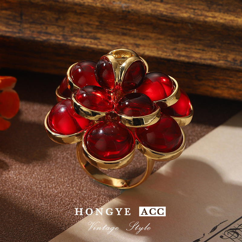 法式复古vintage高档戒指高级感小众中古精致个性西装轻奢指环女详情15