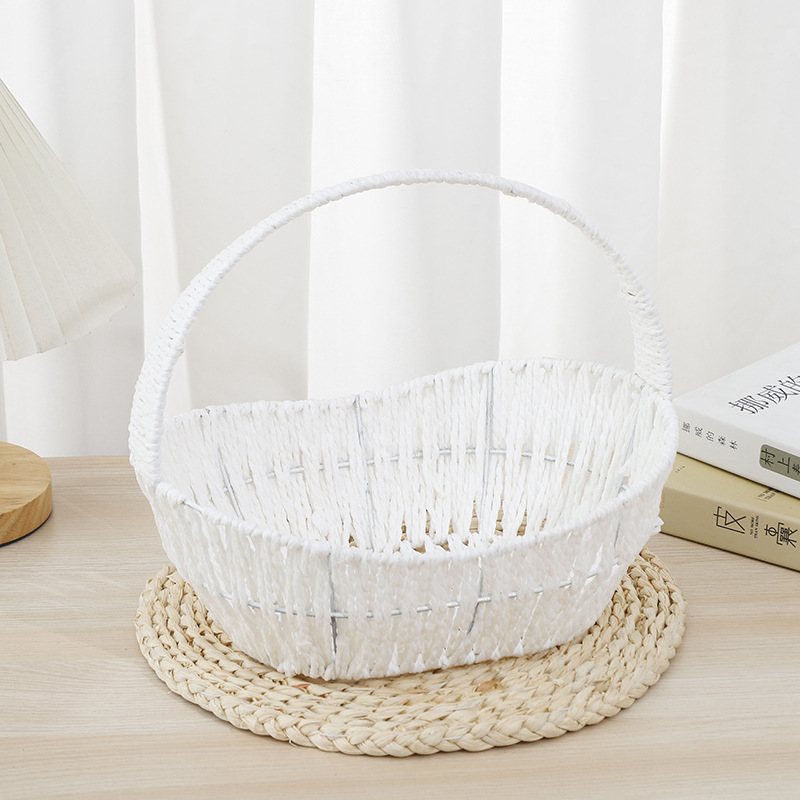 New imitation rattan woven hand-held flower baskets, souvenir flower baskets, flowerpot flower baskets, and garden flower baskets are available for wholesale from the manufacturer pic 13