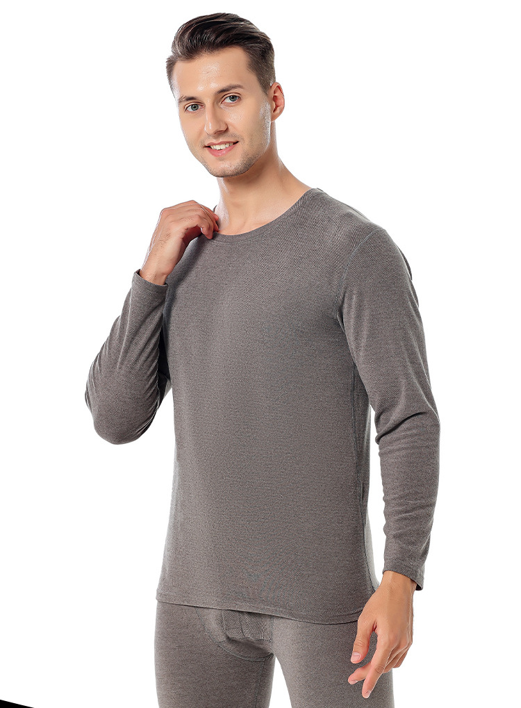Double-sided Pearl Fleece seamless thermal underwear set for men, fleece close-fitting base layer high-quality underwear pic 21