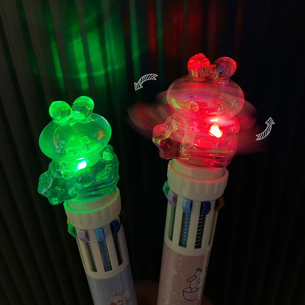 Chenxi Kawa Light Rotating Pen Fun Ten-color Press Ballpoint Pen can rotate multi-color planner pen 0.5mm pic 3