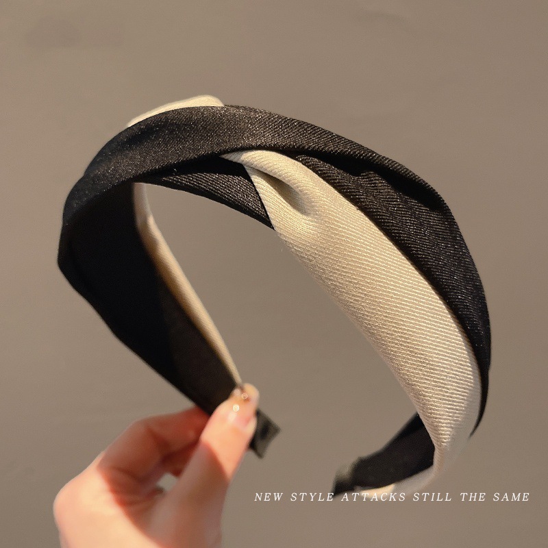 Retro, simple and versatile hairpins and headbands, Korean wide-edge pressure headbands for girls, popular headwear, face wash hair bands and hair bundles pic 6