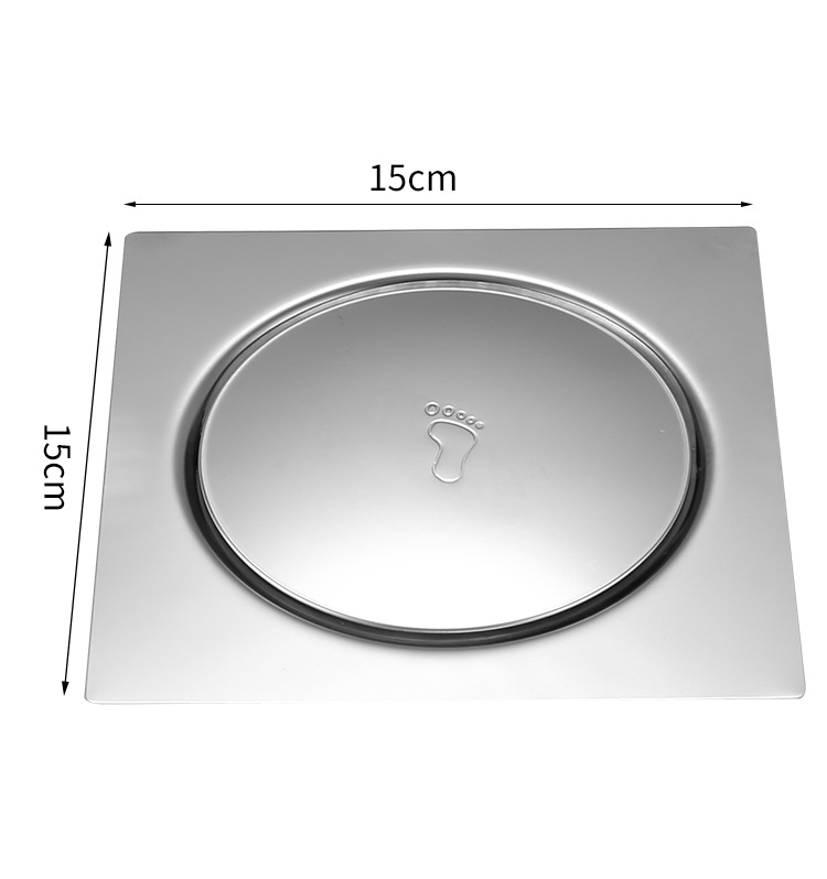 不锈钢弹跳地漏按压式地漏浴室大排量防臭地漏干区厨房卫生间地漏详情10