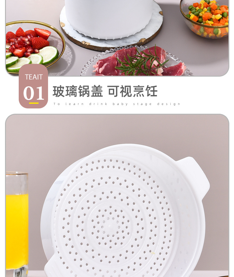 Factory direct supply of best-selling electric rice cookers for cooking, household all-in-one POTS for 1-2 people, multi-functional household instant noodle electric cooking POTS, cross-border pic 17