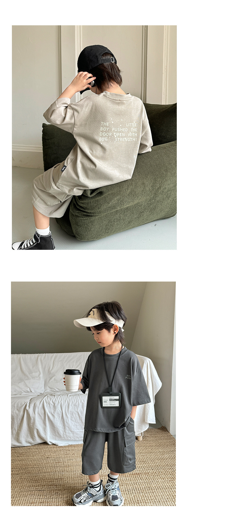 Inicio haima ropa niño verano 2026 novedades hombre camisetas manga corta pantalones cortos americano hollow summer trend pic 13