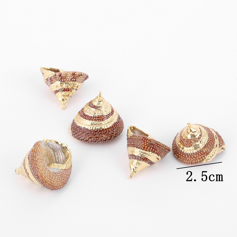 Gold-rimmed natural shell popular bracelet accessories, small conch light luxury, niche semi-finished diy accessory materials pic 6