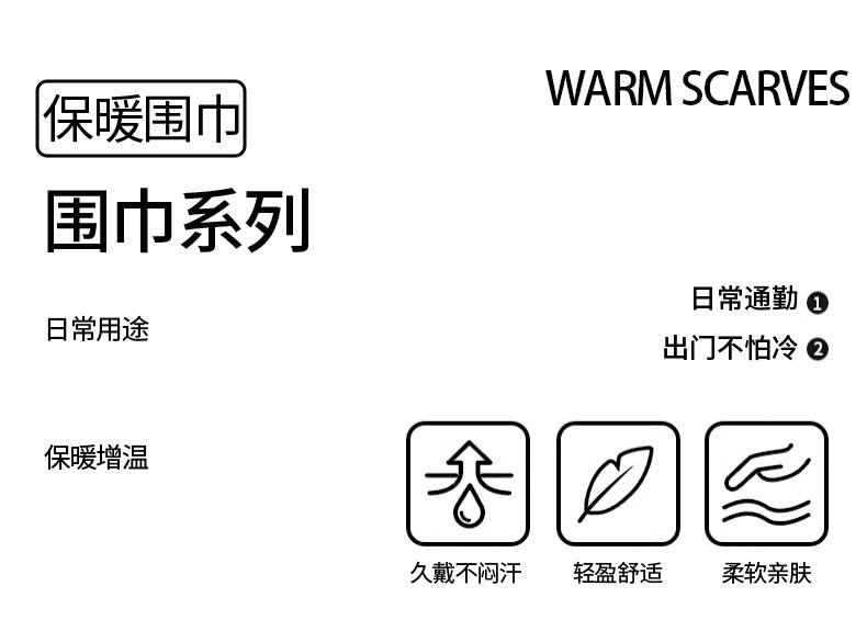 新款格子时尚围巾女冬季加厚披肩百搭保暖围脖双面长款仿羊绒围巾详情3