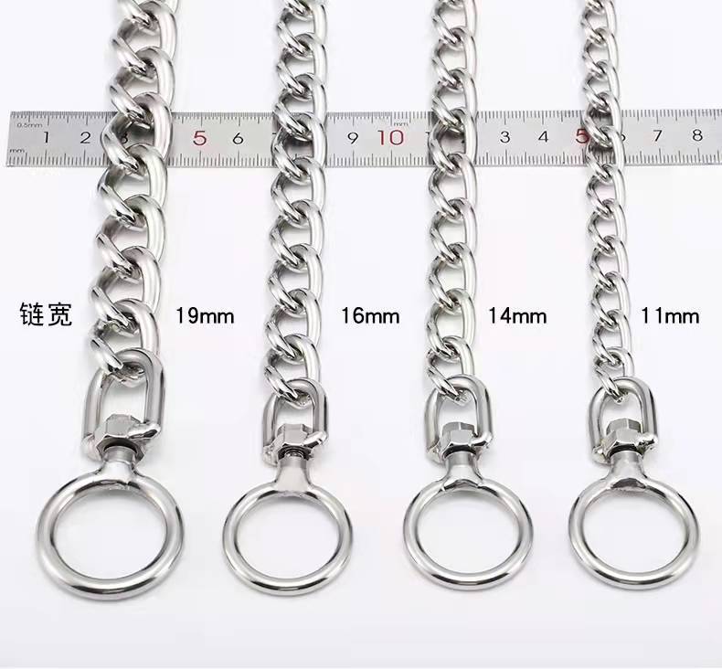 Stainless steel dog collar 360° rotating anti-entangling Golden Retriever chain training dog small, medium and large dog neck tie p chain collar pic 6