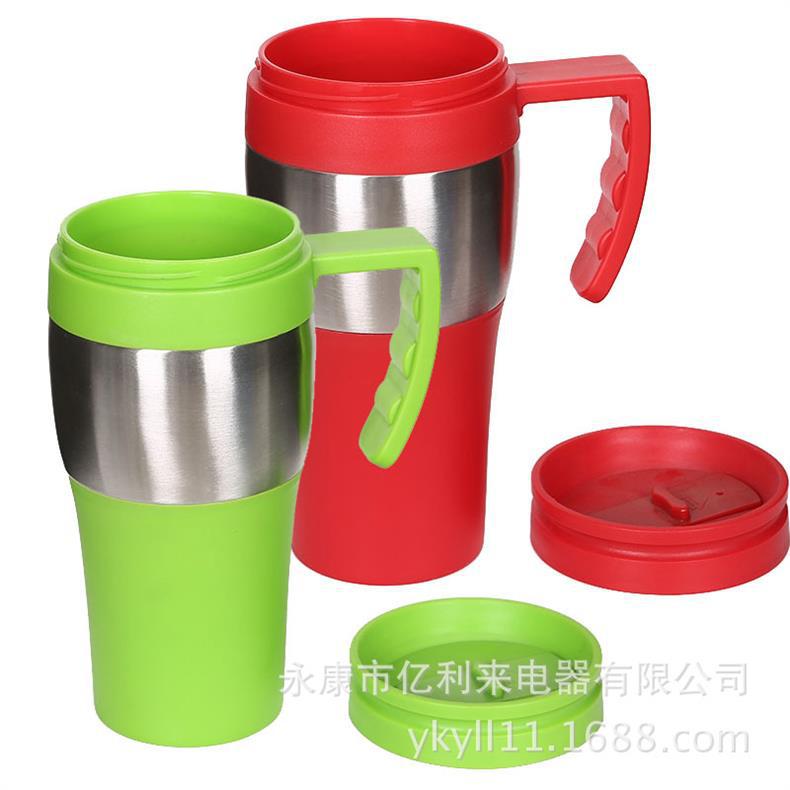 Foreign trade stainless steel double-layer 304 insulated cup, portable thickened coffee cup, car cup, large capacity with heat preservation pic 1