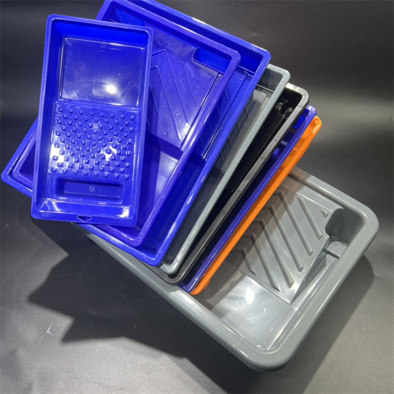 9-inch blue paint latex paint tray, thickened plastic tray, large-capacity wall painting wonder, roller painting tray pic 2