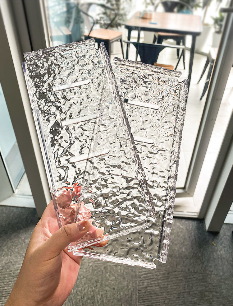 卫生间洗手台置物架浴室亚克力水波纹化妆品整理壁挂洗漱台收纳架详情7