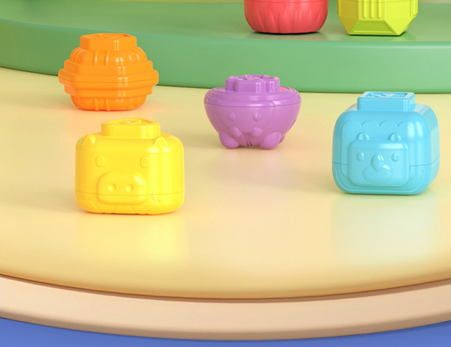 彩虹塞塞乐幼儿精细动作婴儿抓握训练早教颜色认知感官玩具亚马逊详情13