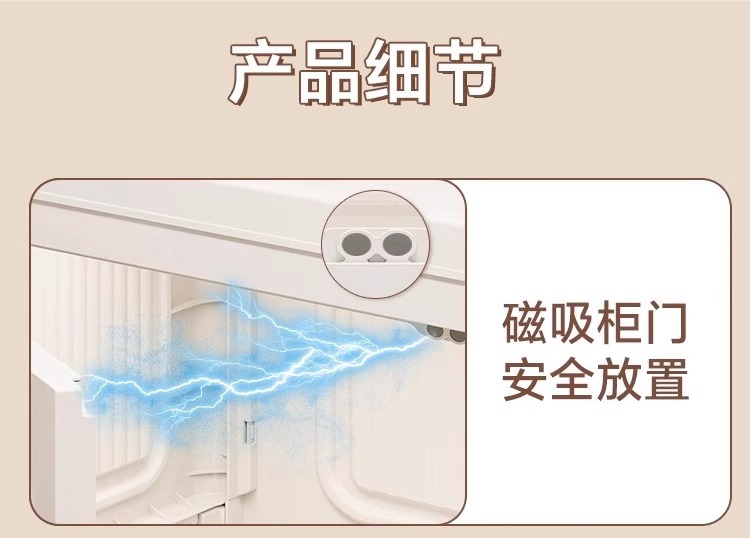 收纳柜折叠儿童衣柜卧室家用多层加大宝宝婴儿衣服带柜门储物柜子详情11