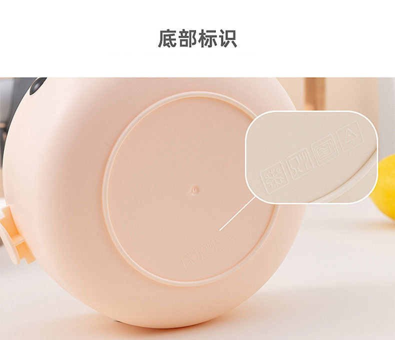 创意卡通耳机熊学生塑料提手饭盒上班族便携可微波加热午餐便当盒详情8