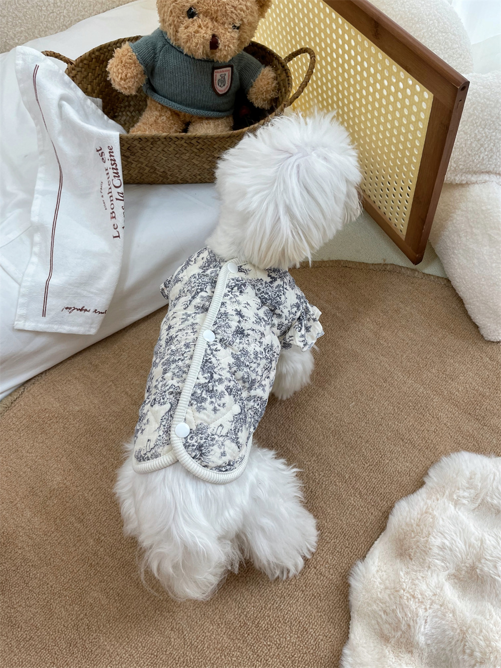 飞袖纱布宠物衣服加棉家居服小型犬小狗狗秋冬装保暖小猫咪猫衣服详情5