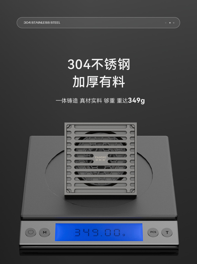 卫生间阳台不锈钢防臭地漏家用洗衣机厨卫轻奢加厚地漏芯防虫神器详情5