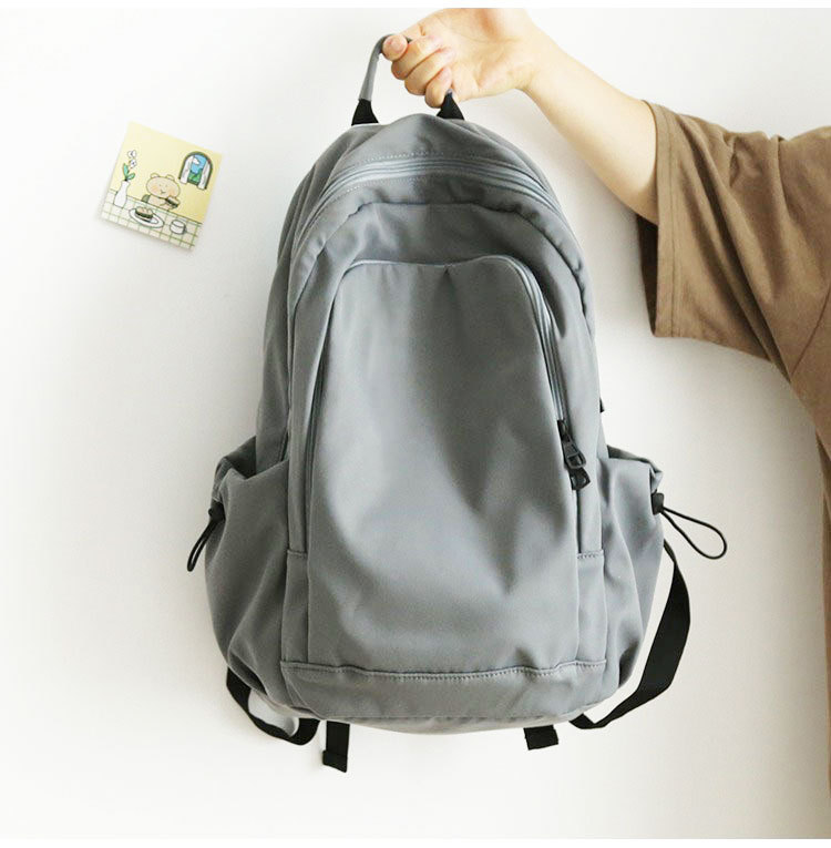 双肩包男日系百搭大容量大学生背包轻便简约初中高中生上课书包女详情6