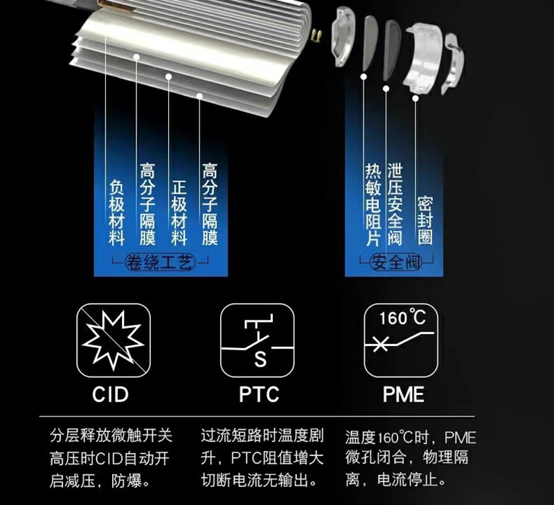 Brand new 18650 pointed head lithium battery, 3200mah fingerprint lock hair clipper for the elderly, 3.7V charging convex head battery pic 7