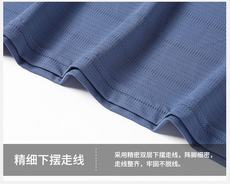 薄款冰丝短袖t恤男士夏季透气运动健身训练速干半袖中年爸爸夏装详情19