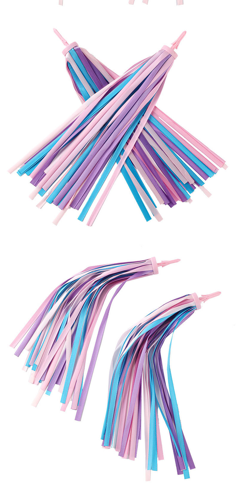 儿童滑板车 自行车流苏配件 飘带 铃铛 彩带32根高密度涤纶带详情9