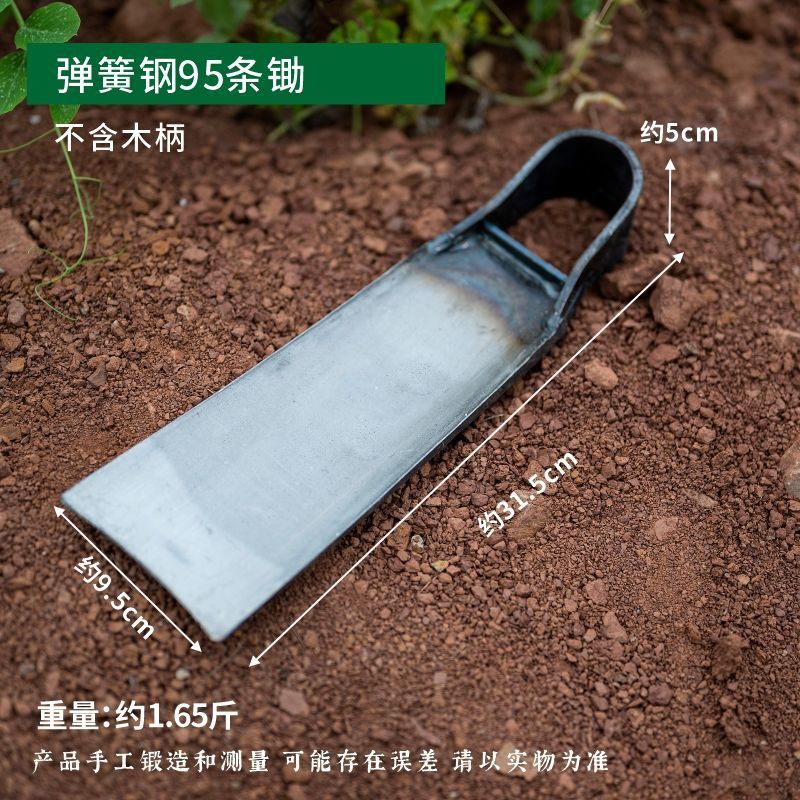 Old-fashioned large hoes, farm tools for growing vegetables, digging soil and clearing land, long wooden handle hoes, household weeding, outdoor all-steel thickened small hoes pic 16