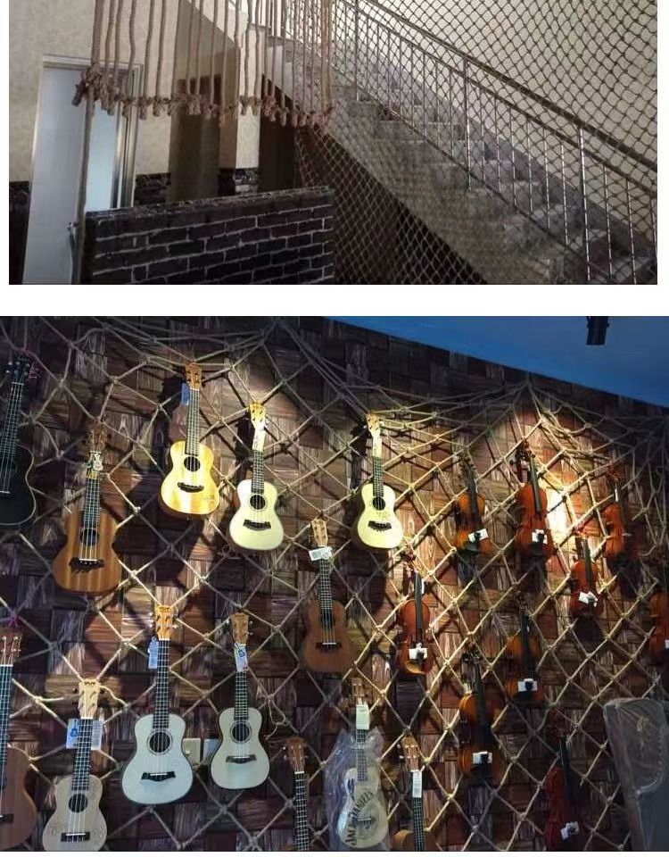 麻绳网 黄麻复古吊顶隔断装饰渔网 网兜户外儿童攀爬网安全防护网详情9