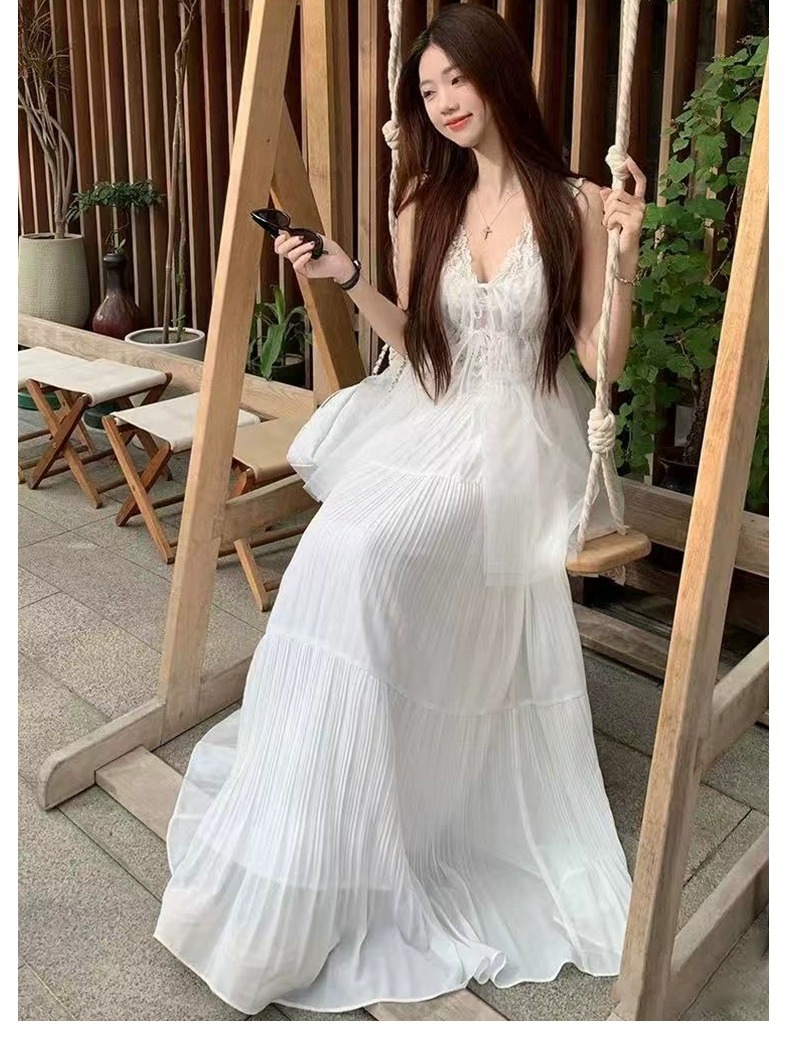 韩系雪纺半身裙女2025春夏季新款高腰a字蛋糕裙飘飘大摆中长裙子详情29