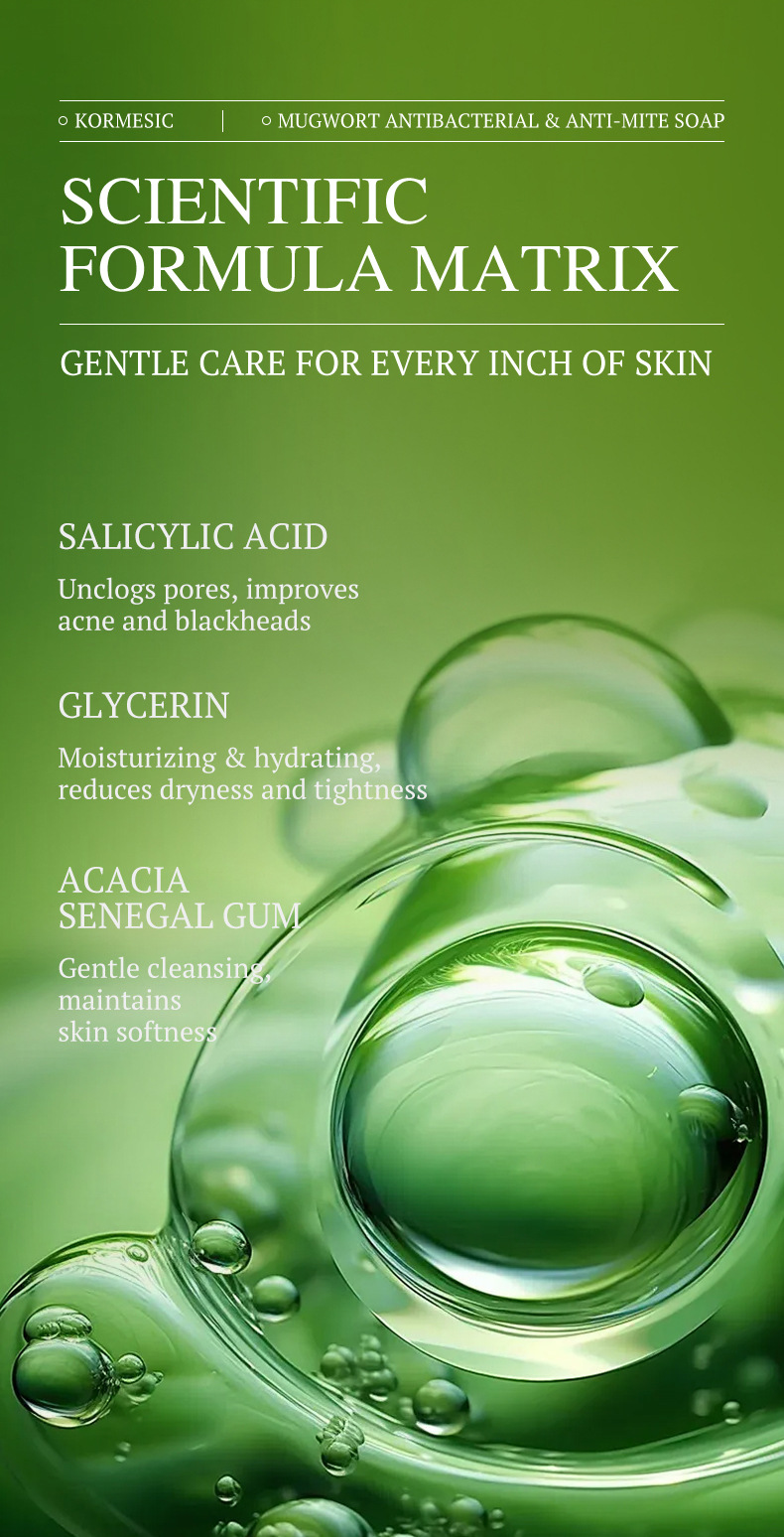 KORMESIC Handmade soap, a cross-border all-English handmade soap for cleansing the skin and controlling oil, is a bestseller pic 47