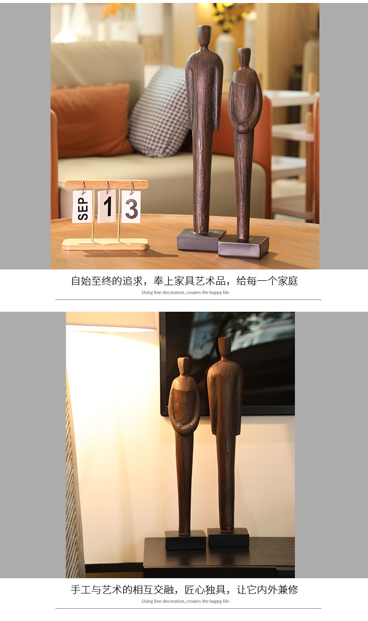 2026 New modern and simple resin figure figurines, creative art decorations for the living room entrance, home tabletop handicrafts pic 7