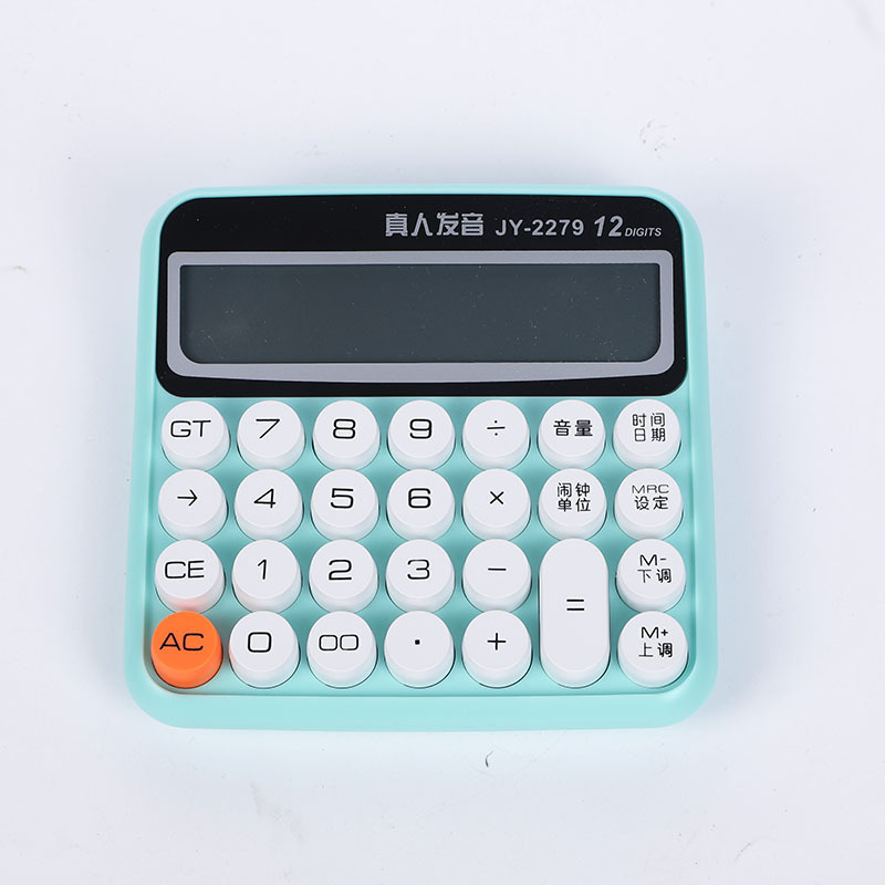 批发语音计算器大屏幕办公台式说话大号计算机德信TG777印刷LOGO详情6