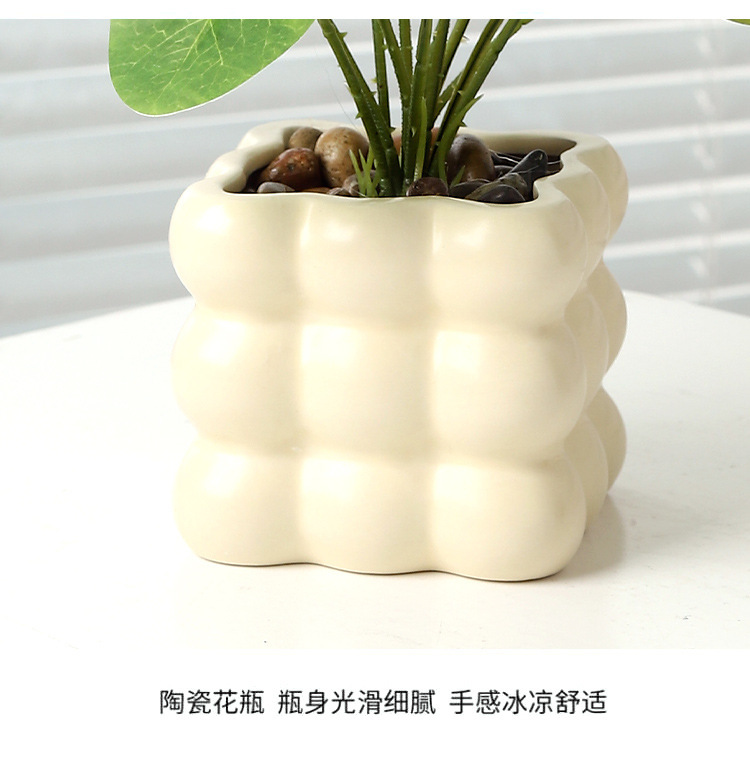 跨境仿真绿植盆栽摆设客厅酒吧假花仿真花摆件高级感花艺装饰品详情11
