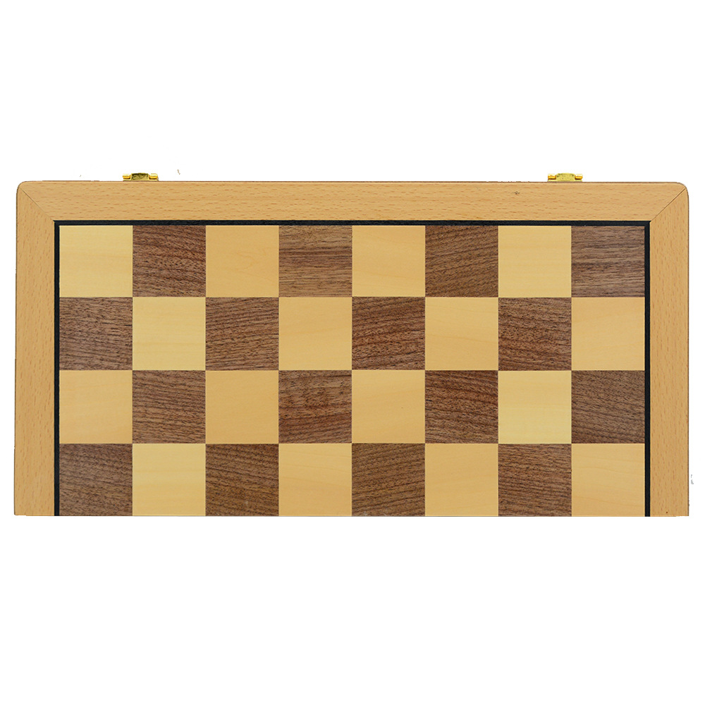 39cm magnetic chess, pine wood, double rear foldable board game toy, cross-border chess pic 4