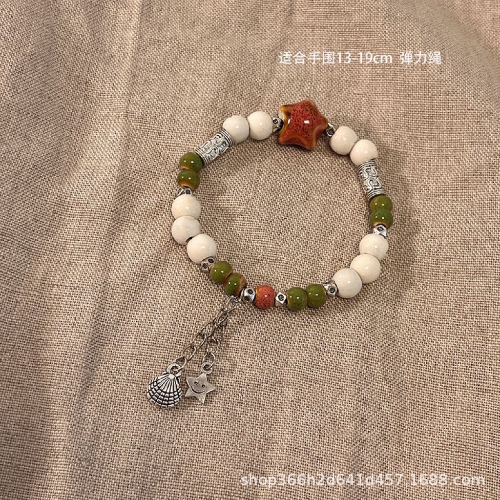 手作款 新中式民族风陶瓷手链女国风手饰串珠手串2023年夏季新款详情11
