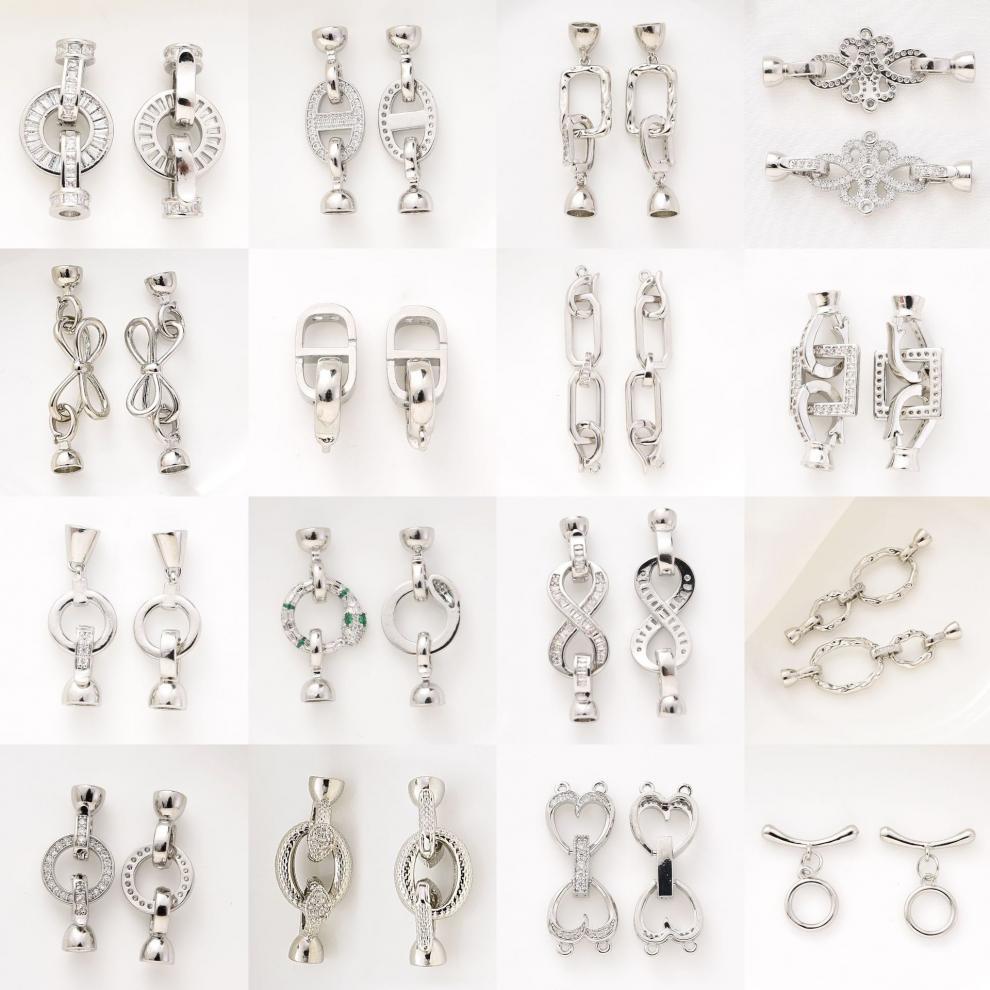 Zhuji pearl necklace buckle 8-shaped buckle, handcrafted end buckle, connecting buckle, mother-and-child buckle, sweater chain, universal buckle, DIY accessories pic 5