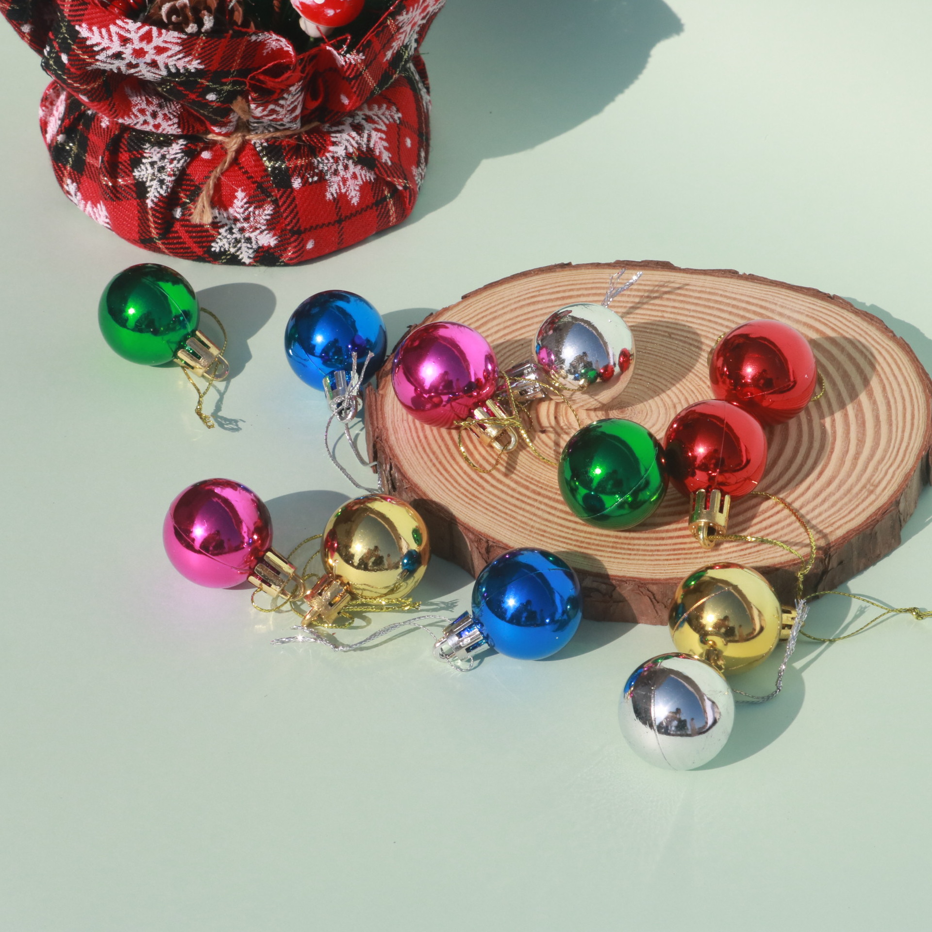 Christmas electroplated balls, bright balls, 3, 5, 6, 8cm, Christmas balls, 6-color Christmas tree decoration items, Christmas balls pic 4