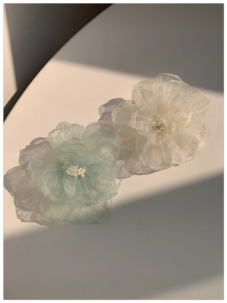 The color is super spring-like ~ Vacation-style large flower hair clip, side clip, new 2024 bangs hair accessory for women pic 9