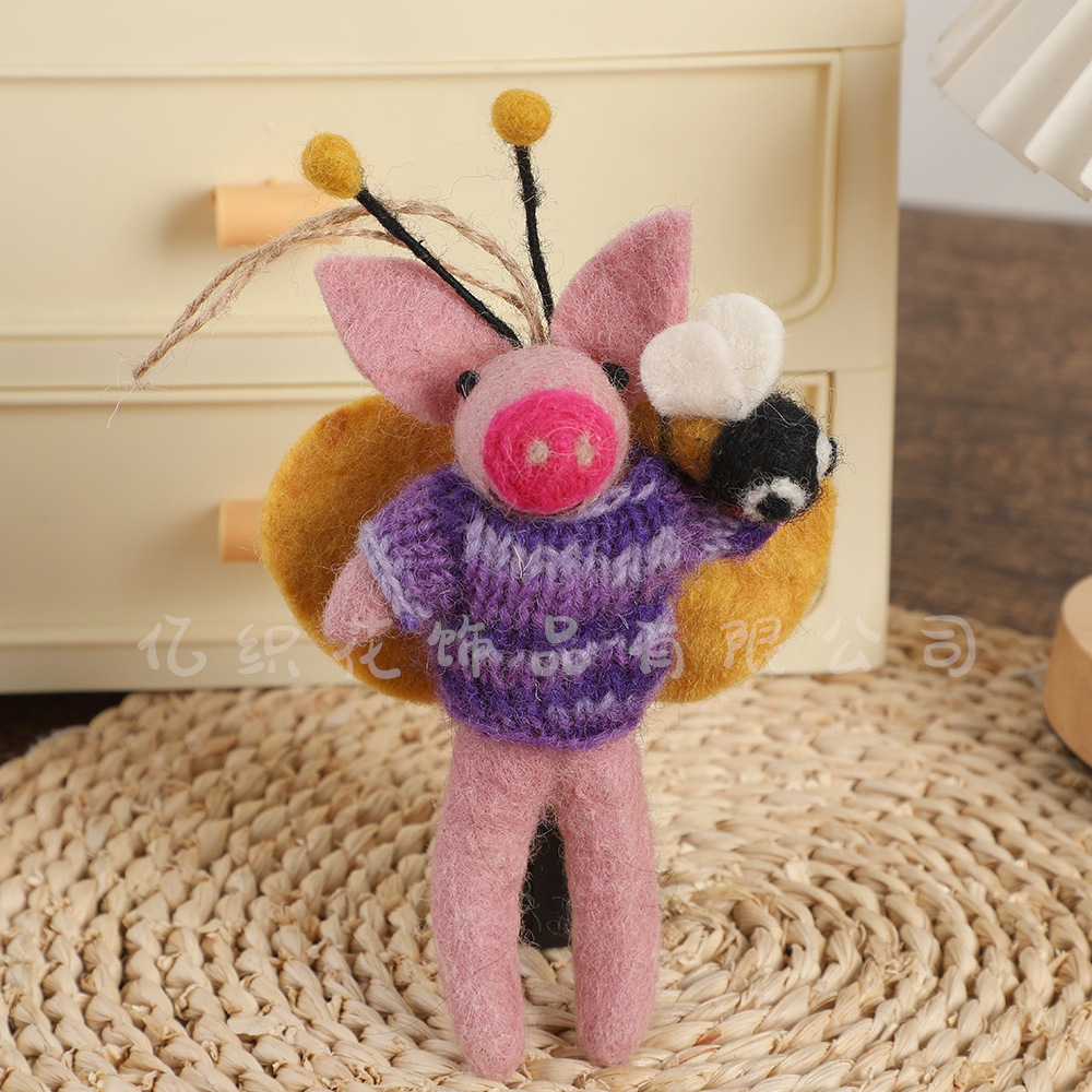 A collection of Korean-style Nepalese pure felt pendants, creative figurines, pendant bags, InS-style pendants, keychains and accessories pic 18