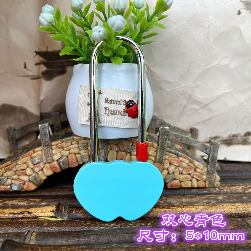 厂家直销彩色 同心锁 许愿锁 长寿锁 连心锁爱情锁景区工艺品LOGO详情13
