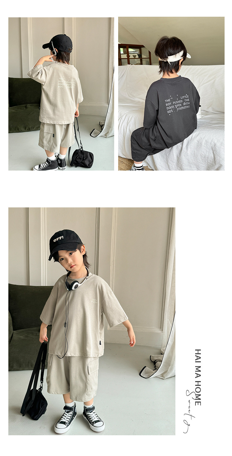 Inicio haima ropa niño verano 2026 novedades hombre camisetas manga corta pantalones cortos americano hollow summer trend pic 14