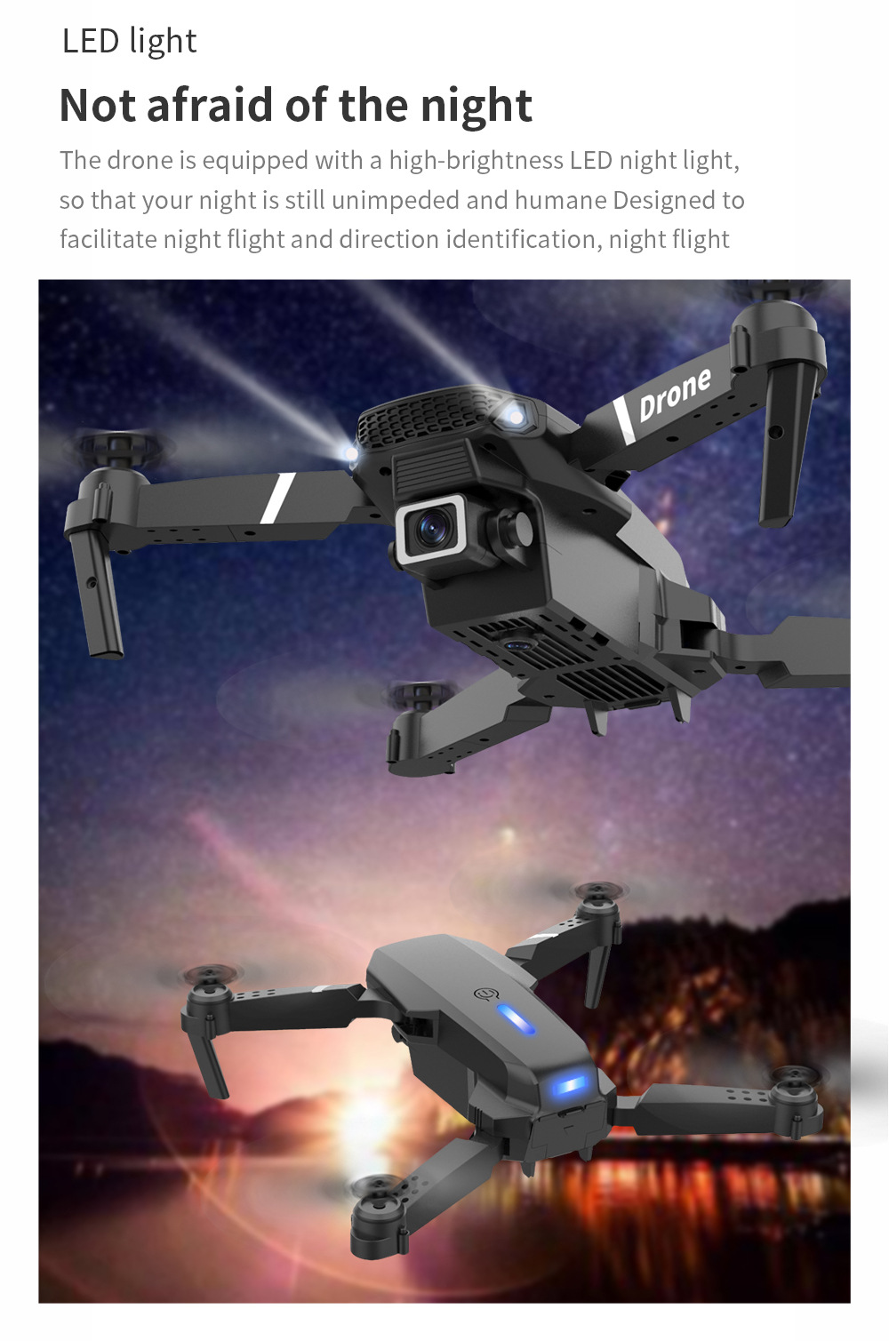 Cross-border E88 high-definition dual-camera folding drone, long-lasting endurance, easy to carry, intelligent obstacle avoidance remote control aircraft for foreign trade pic 14