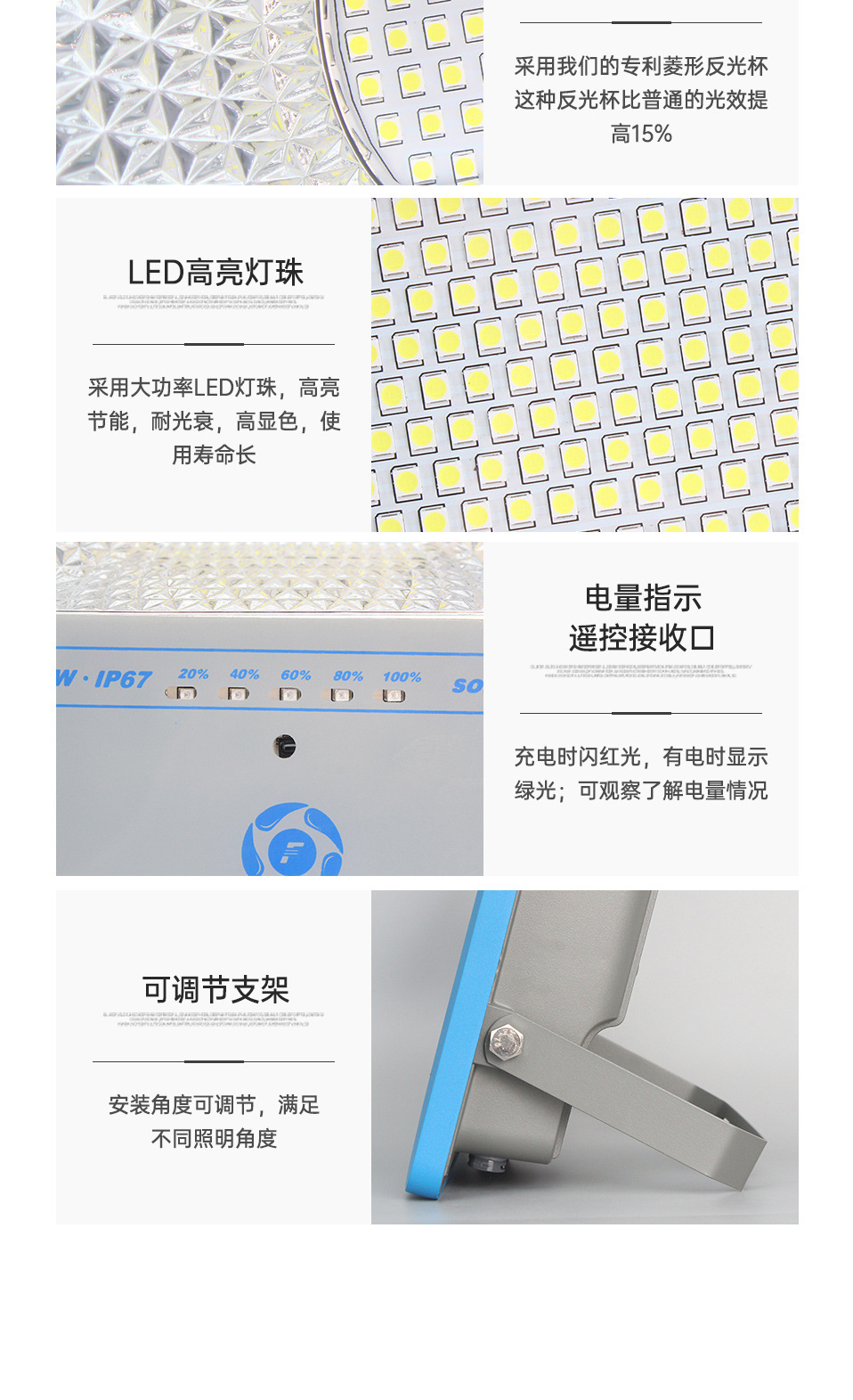 Solar floodlight LED ultra-bright outdoor waterproof rural high-power street lamp household outdoor courtyard lighting lamp pic 18