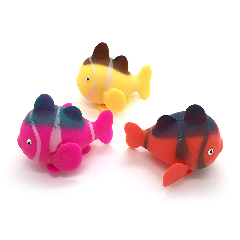 Cross-border new product: Goldfish Flour Kneading Fun, Marine Animal Flour Release Toy, TPR soft Rubber Stress-relieving toy pic 2