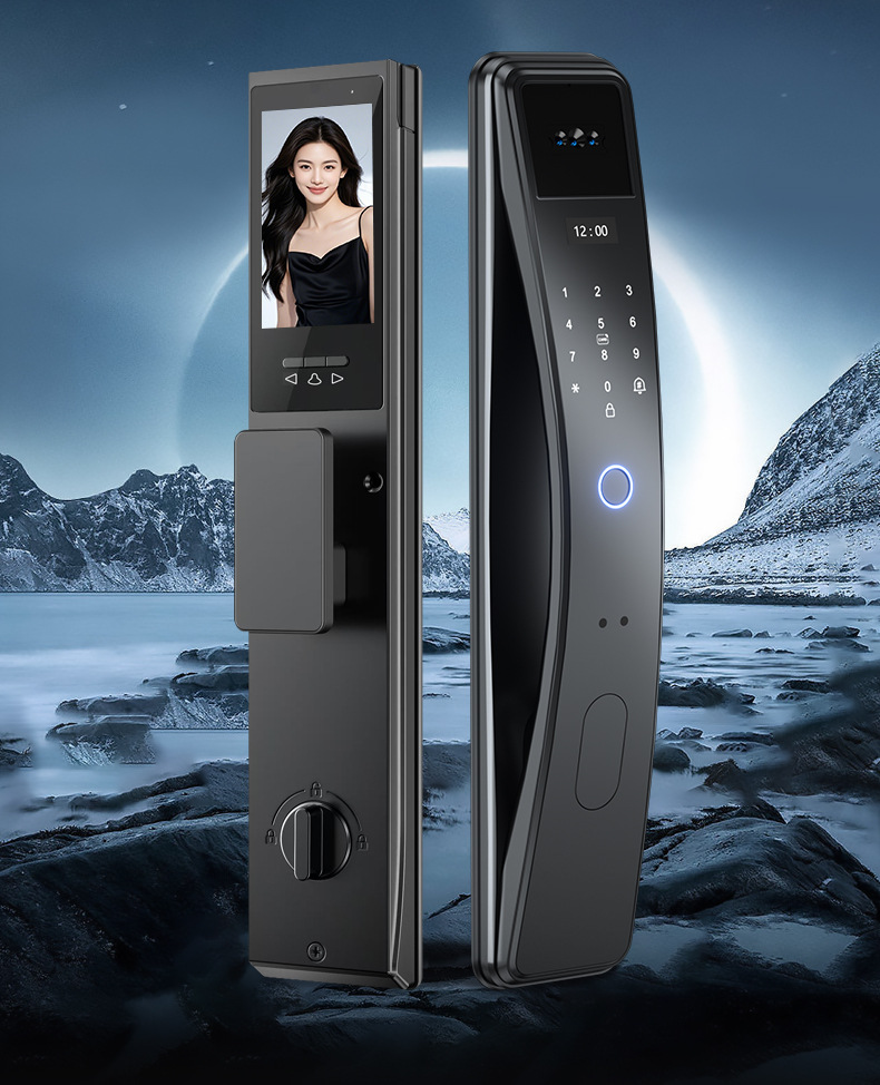 Video intercom, smart lock, face recognition, fully automatic fingerprint lock, password lock, home security door, remote opening pic 2
