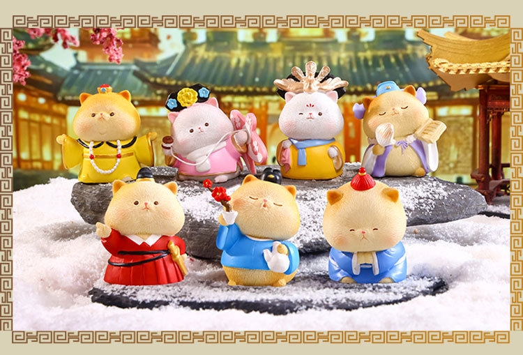 Meow Meow Long Live Blind Box, cartoon cute figurines, resin ornaments, creative dolls, trendy tabletop ornaments, blind box pic 4