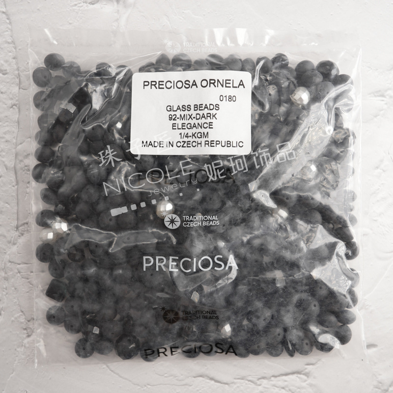 新款捷克玻璃珠preciosa多尺寸款式玻璃混珠多色系列250克装详情18